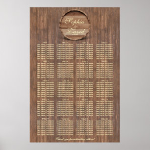 Poster Gráfico 160 convidados de Casamento de Barrel