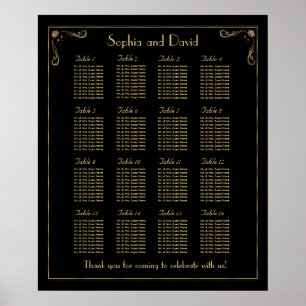 Póster Gráfico 16 Excelente Vintage Art Deco Gatsby Seati