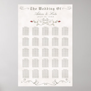 Póster GRÁFICO 201-250 Casamento de Rosas vermelhas Ele