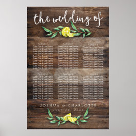 Póster GRÁFICO 31 - 60 | Casamento Rustic Wood Lemon