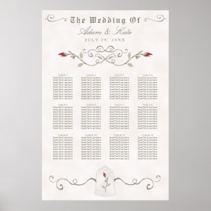 Poster GRÁFICO 81-120 Casamento de Rosas vermelhas Eleg