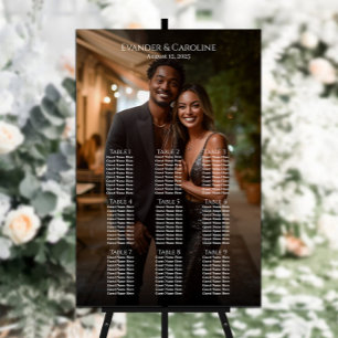 Poster Gráfico 9 de assentos do casamento de fotos elegan