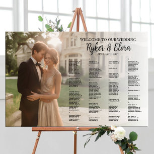 Poster Gráfico alfabético de assentos de casamento de fot