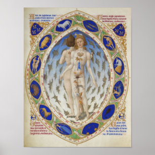 Póster Gráfico astrológico impressionante, arte de colh