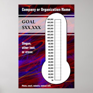 Póster Gráfico Azul e Magenta Colorida