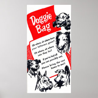 Poster Gráfico Clássico do Doggie Bag