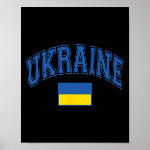 Poster Gráfico da bandeira ucraniana da Ucrânia