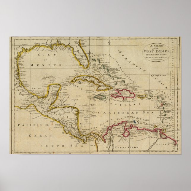 Póster Gráfico das Índias Ocidentais 2 (Frente)