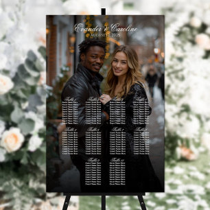 Poster Gráfico de 10 mesas de casamento de fotos elegante