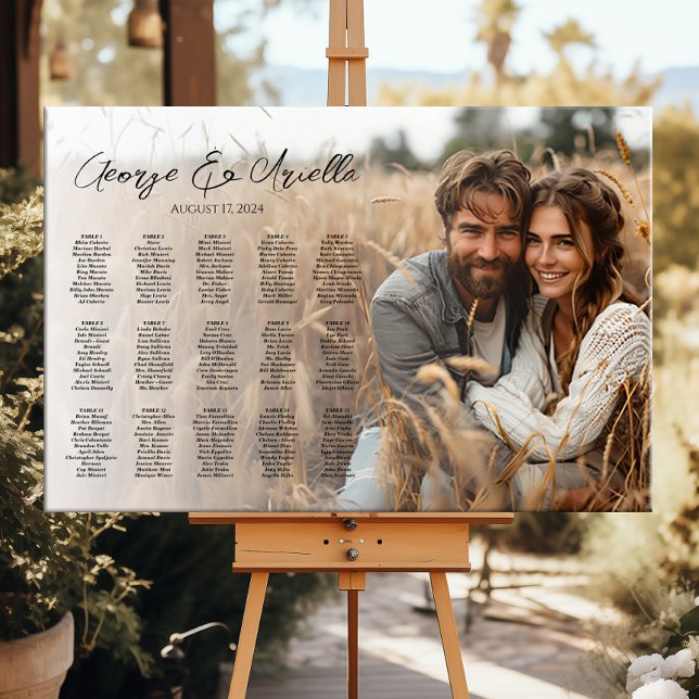 Poster gráfico de 15 fotos de casamento do mesa (Criador carregado)