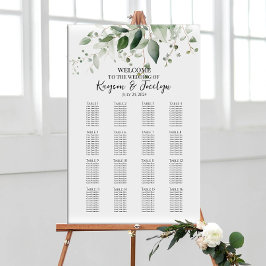 Poster Gráfico de 16 mesas elegantes de casamento