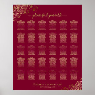 Poster Gráfico de 30 Amigos Dourados em Casamento de Borg