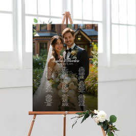 Poster Gráfico de 9 mesas elegantes de casamento de fotos