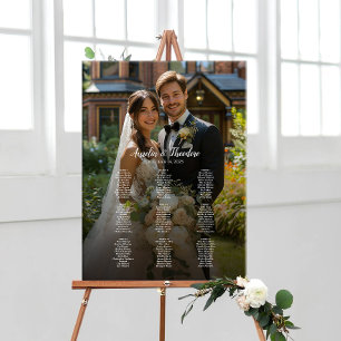 Poster Gráfico de 9 mesas elegantes de casamento de fotos