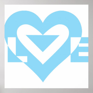 Poster Gráfico de Amor legal, Azul
