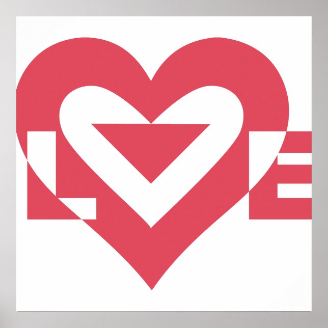 Póster Gráfico de Amor legal, Rosa Cereja (Frente)