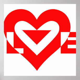 Poster Gráfico de Amor legal, Vermelho