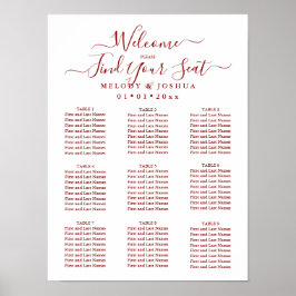 POSTER GRÁFICO DE ASSENTO DE BURGUNDY|COR DE DIY