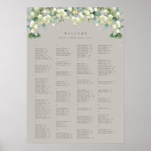 Poster Gráfico de Assentos Alfabetico 51x71 cm para 150 P