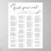 Gráfico de Assentos Alfabéticos Eucalyptus