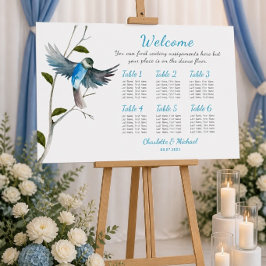 Poster Gráfico de Assentos Blue Bird of Happiness 36"x24"