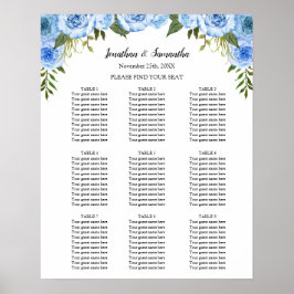 Poster Gráfico de Assentos Cerimônia de Casamento sinal d