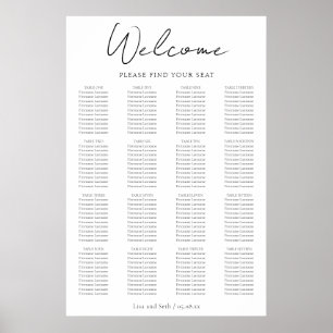 Poster Gráfico de Assentos Clássicos de Casamento Elegant