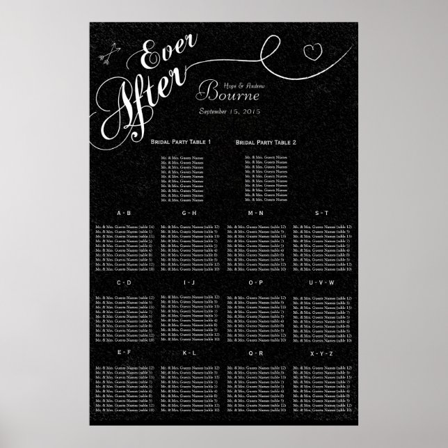 Póster Gráfico de Assentos Conto de Fadas Preto para Semp (Frente)