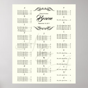 Póster Gráfico de Assentos Convidados para Eventos Especi