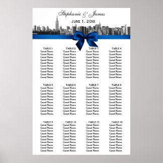 Poster Gráfico de Assentos de Arco Azul BW com Linha Escu