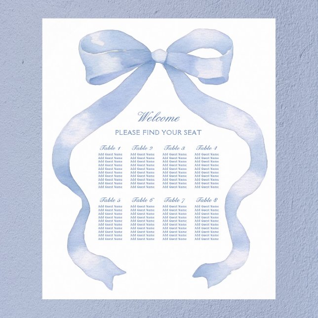 Poster Gráfico de Assentos de Arco Azul Elegante (Criador carregado)