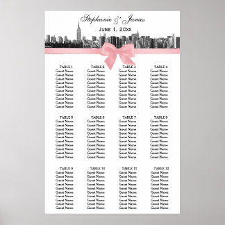 Poster Gráfico de Assentos de Arco Rosa BW Edificado por