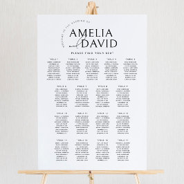 Poster Gráfico de Assentos de Boas-Vindas com 17 Mesas Mo