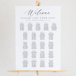 Poster Gráfico de Assentos de Boas-Vindas para 21 Mesas