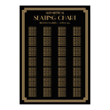 Gráfico de Assentos de Casamento Alfabético em Dec