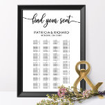 Poster Gráfico de Assentos de Casamento Alfabético Legant<br><div class="desc">Um cartaz de assentos de casamento com cartazes pretos. Adicione a sua própria cor de fundo. Por favor,  sinta-se à vontade para me contactar se tiver algum pedido especial.</div>