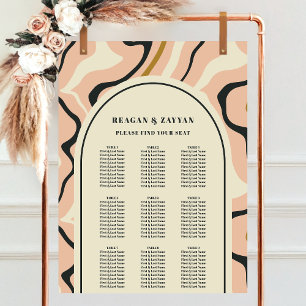 Poster Gráfico de Assentos de Casamento Arco Redemoinho R