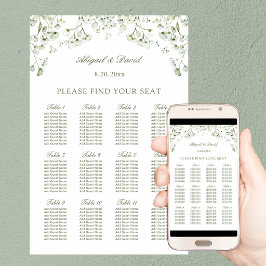 Poster Gráfico de Assentos de Casamento Baby's Breath