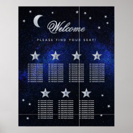 Poster Gráfico de assentos de casamento celestial com 7 m