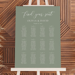 Poster Gráfico de Assentos de Casamento com 12 mesas na c