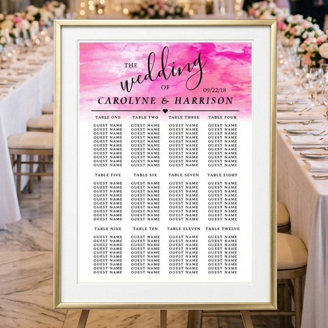 Poster Gráfico de Assentos de Casamento com Efeito Ombre  (Criador carregado)