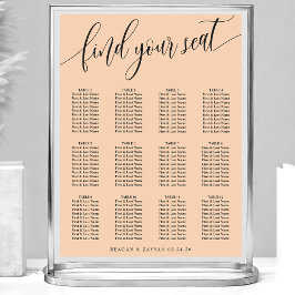 Poster Gráfico de Assentos de Casamento com Fonte Minimal