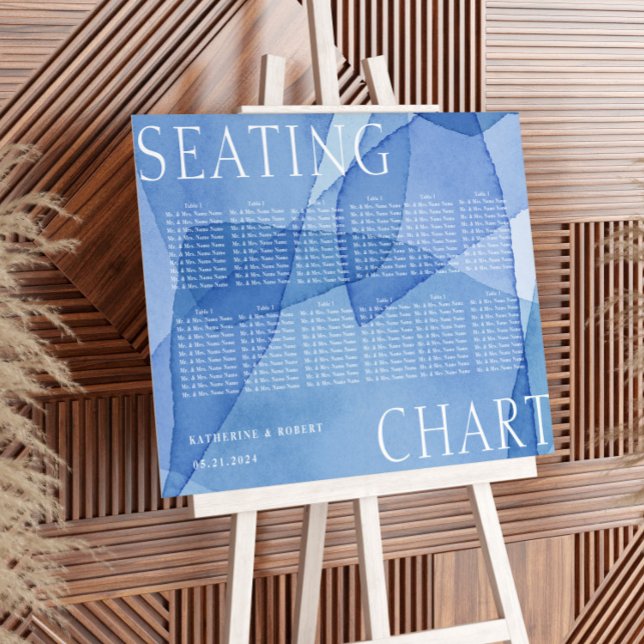 Poster Gráfico de Assentos de Casamento com Formas Modern (Criador carregado)