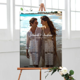 Poster Gráfico de assentos de casamento com fotos elegant