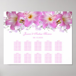 Poster Gráfico de Assentos de Casamento com Lírios Bellad