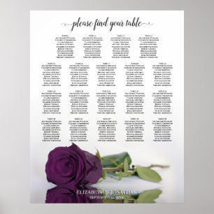 Poster Gráfico de Assentos de Casamento com Mesa de 19 Ro
