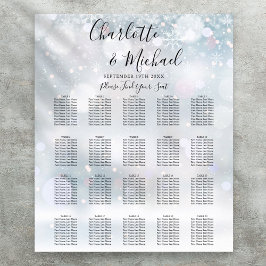 Poster Gráfico de Assentos de Casamento com Roteiro de Fl