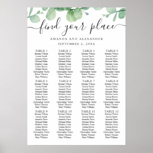 Poster Gráfico de assentos de casamento com script de aq