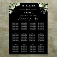 Gráfico de Assentos de Casamento com Vegetação em 