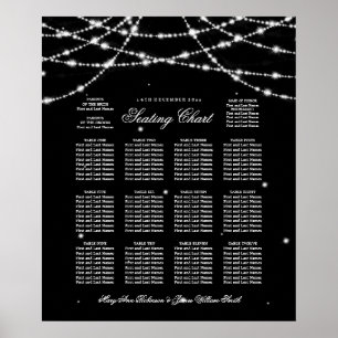 Poster Gráfico de Assentos de Casamento Corda Esparcial P